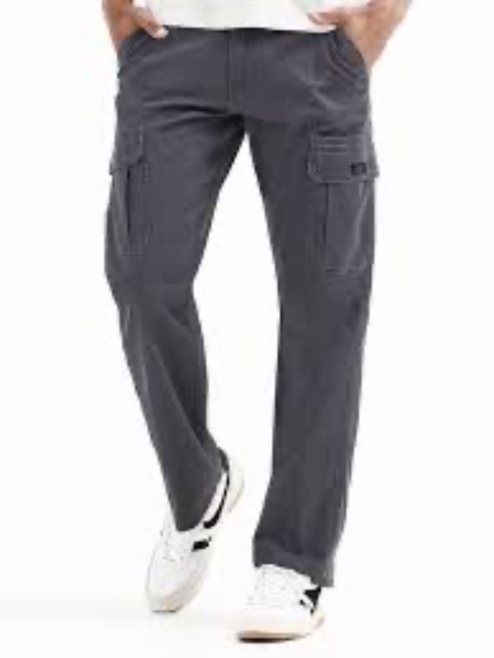 Wrangler Charcoal Cargo Relax Fit Pants size 30x30